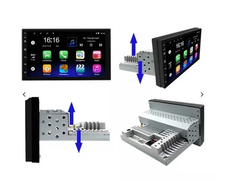 Radio GPS 7 polegadas 1 Din ou 2 Din 4GB Ram 64GB Rom Novo