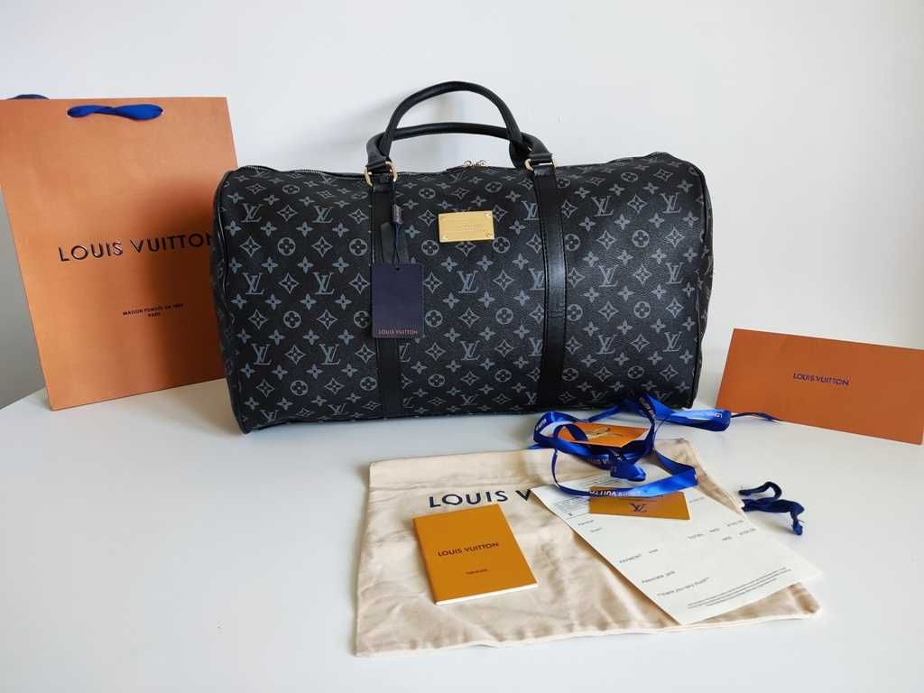 Nowa Torba podróżna Louis Vuitton, na siłownię, weekendowa, skóra 83-2