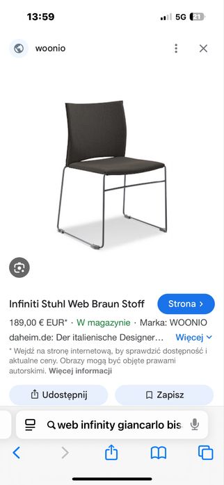 Stół Ikea  160cm rozkladany + 4 krzesła wloskie Giancarlo Bisaglia