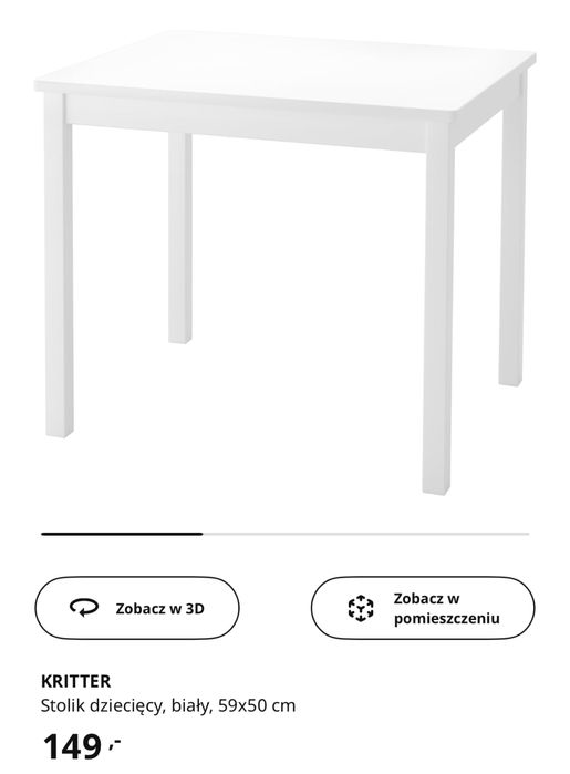 Stolik KRITTER + krzeselko SUNDVIK