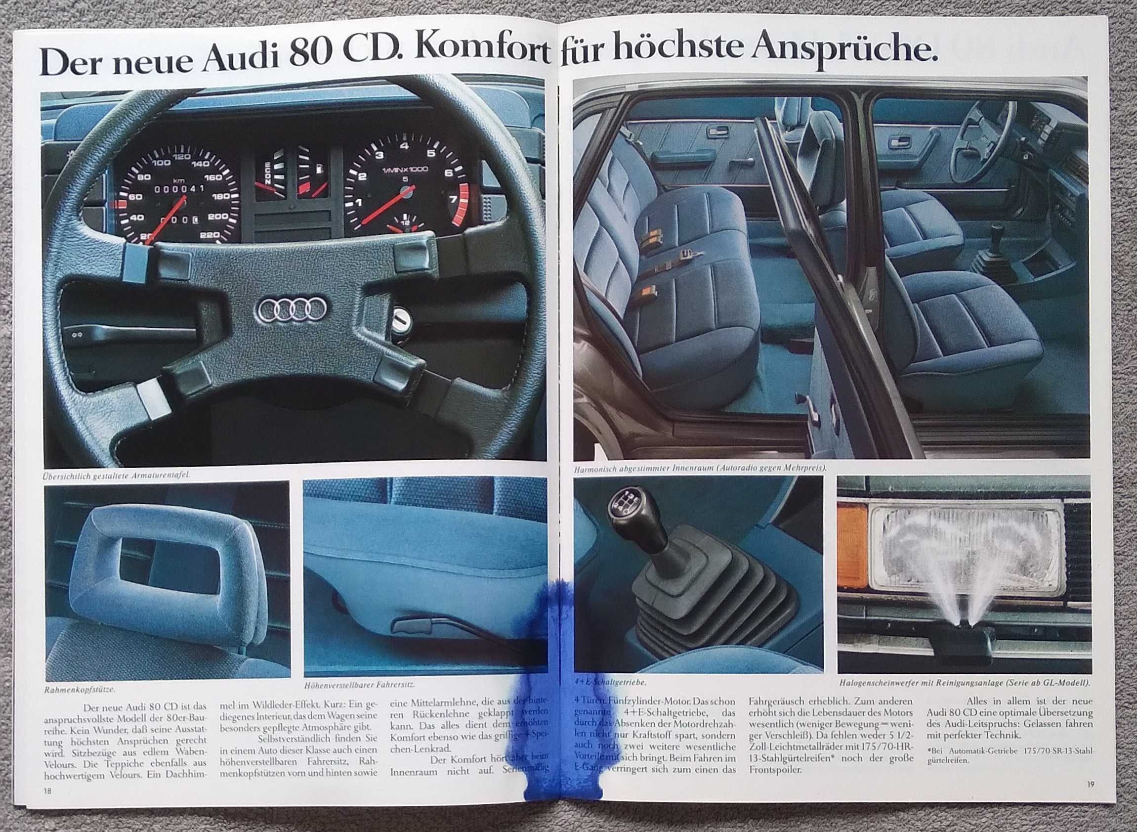 Prospekt AUDI 80 rok 1982