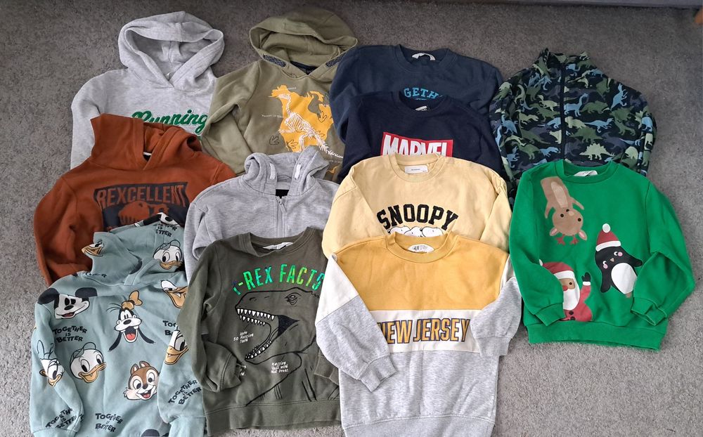 16 szt. Bluzy rozpinane z kapturem, bez kaptura, polar, swetry H&M Res