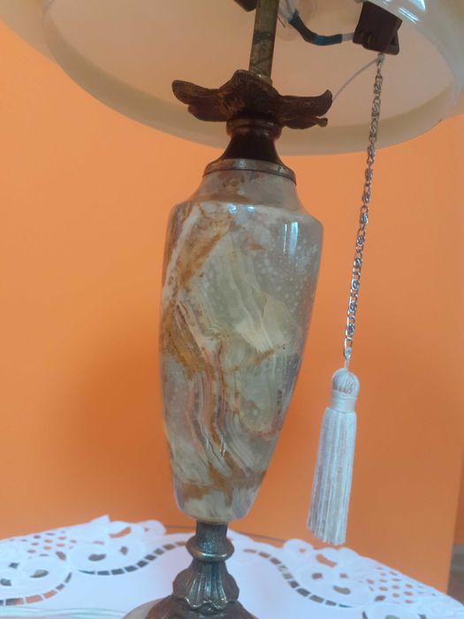 Lampa onyks mosiądz vintage(zabytek)