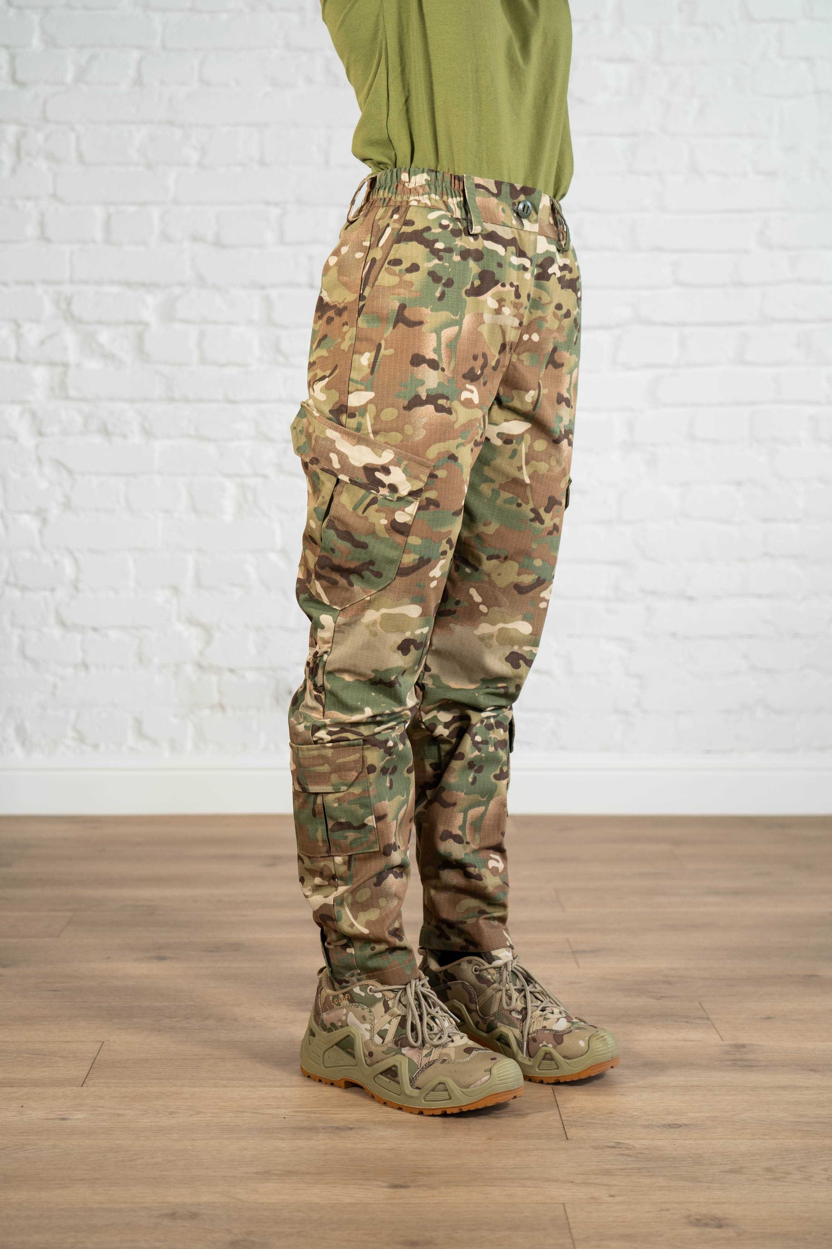 Женские штаны армейские качественные мультикам рипстоп всу усиленные