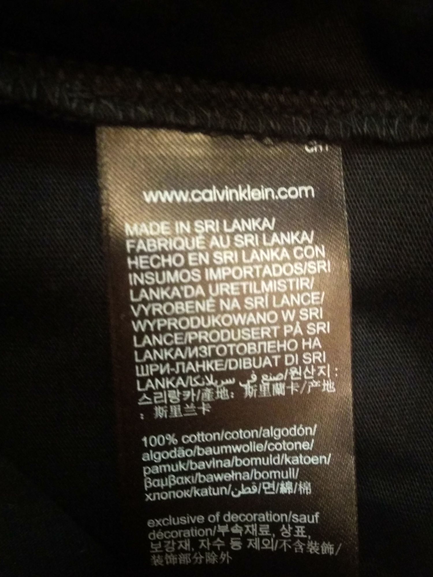 Męska czarna oryginalna koszulka Calvin Klein z metkami