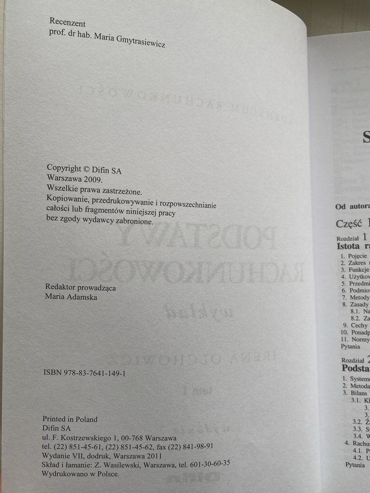 Podstawy rachunkowości. Wykład. Wydanie 7.