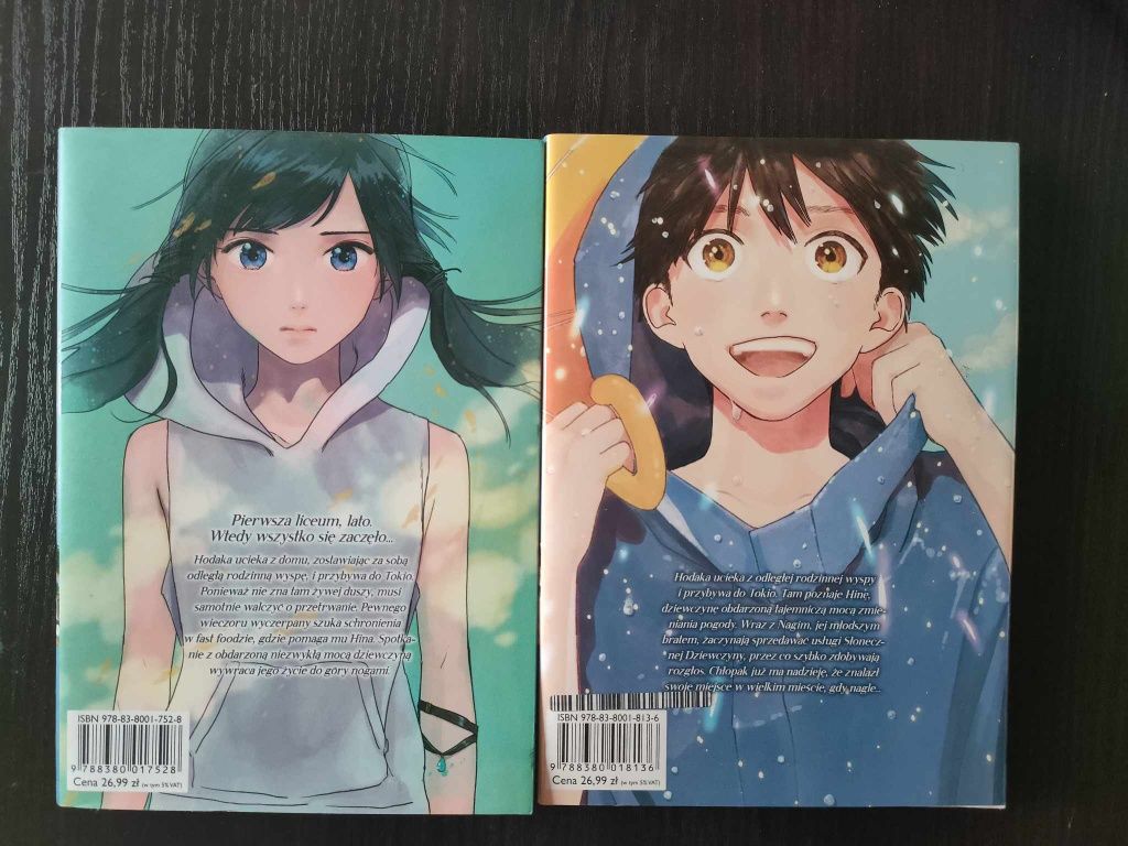 Manga komiks Dziecię słońca i deszczu Weathering with you tomy 1-2