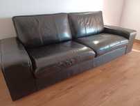 Kivik IKEA, sofa skórzana, 3- osobowa, czarna
