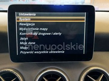 Mercedes CLA C117 C S GLA CLS i inne USA na EU, język polski, menu PL