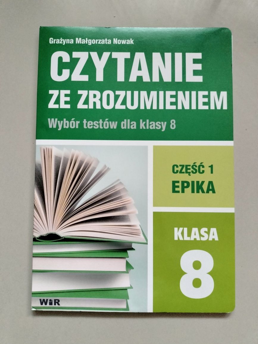 Czytanie ze zrozumieniem dla klasy 8 cz.1 i 2 kpl.