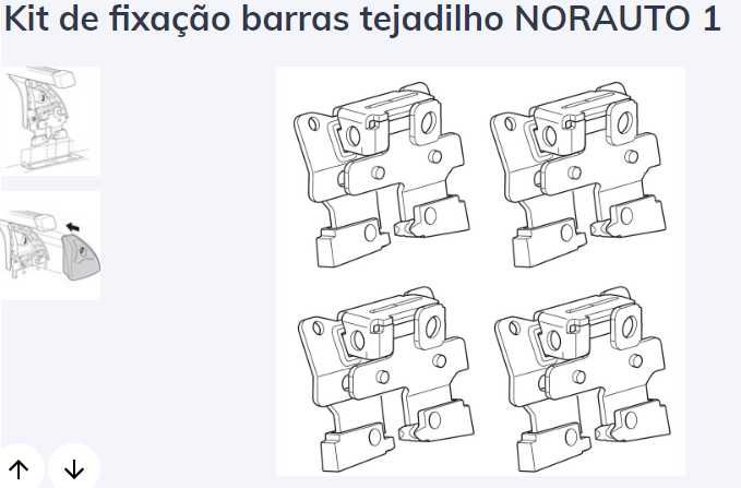 Kit de fixação barras tejadilho NORAUTO 1