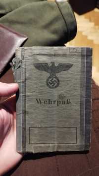 Oryginalny Wehrpass żołnierza ! Polak z Wehrmachtu ! II wojna POLECAM!