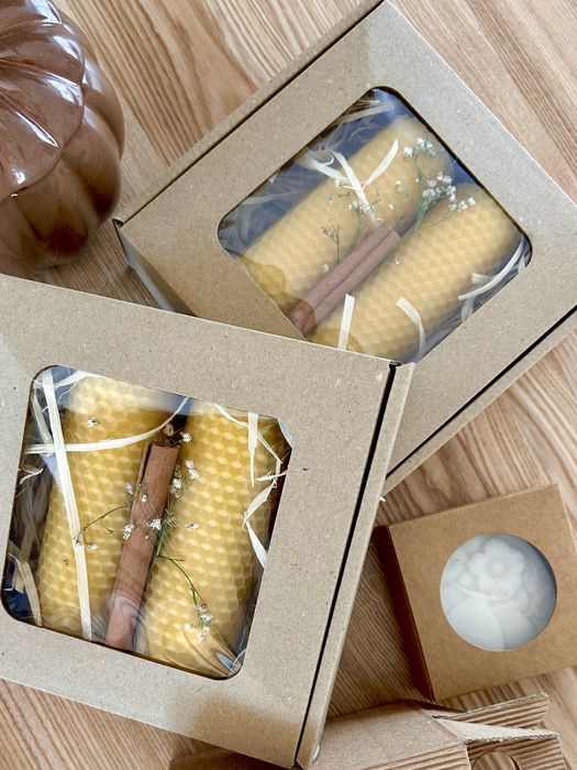 Box prezentowy | Świeczki z wosku pszczelego