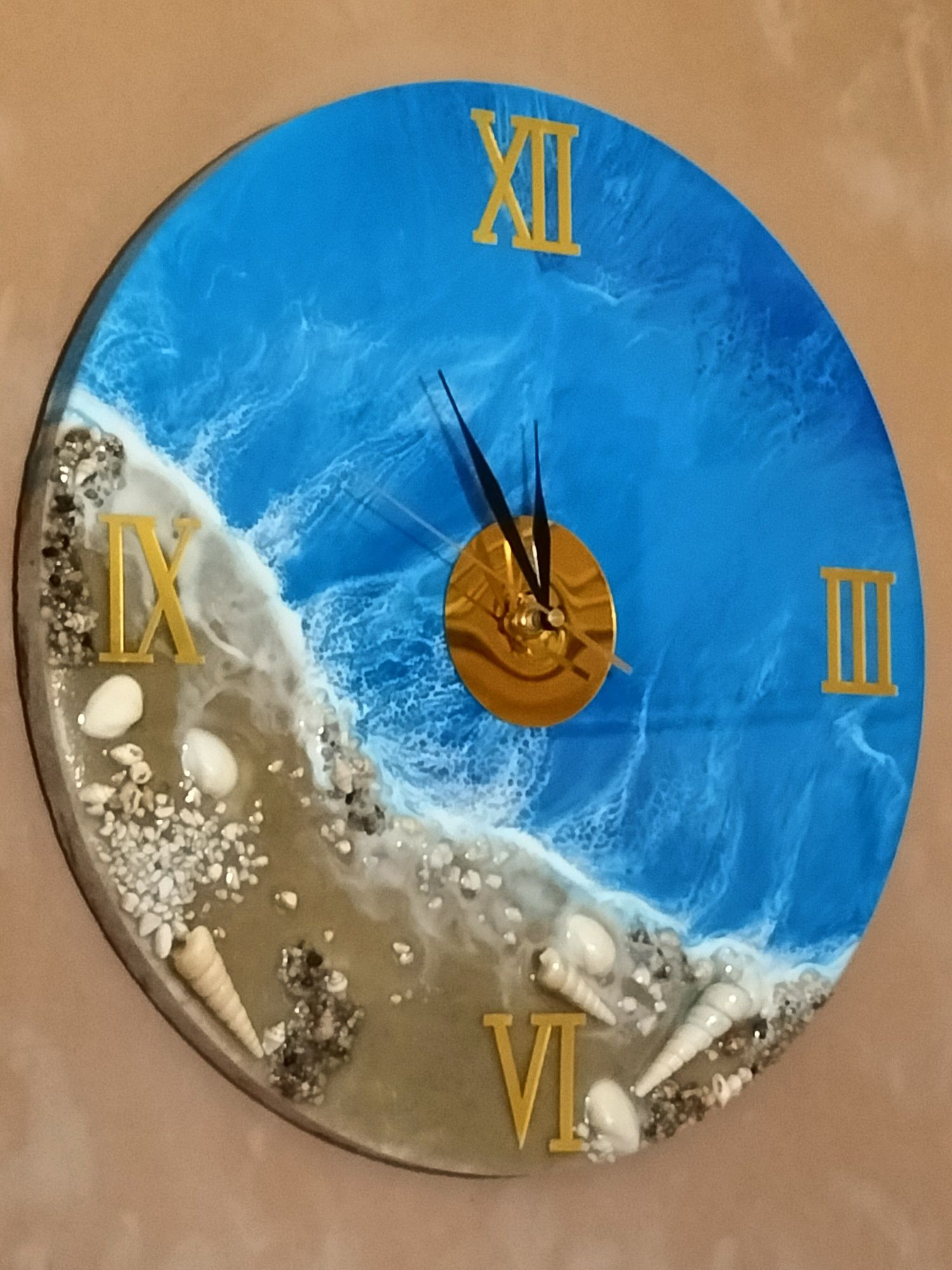 Zegar ścienny z żywicy epoksydowej MDF