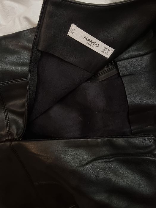 Шкіряна сукня сарафан MANGO