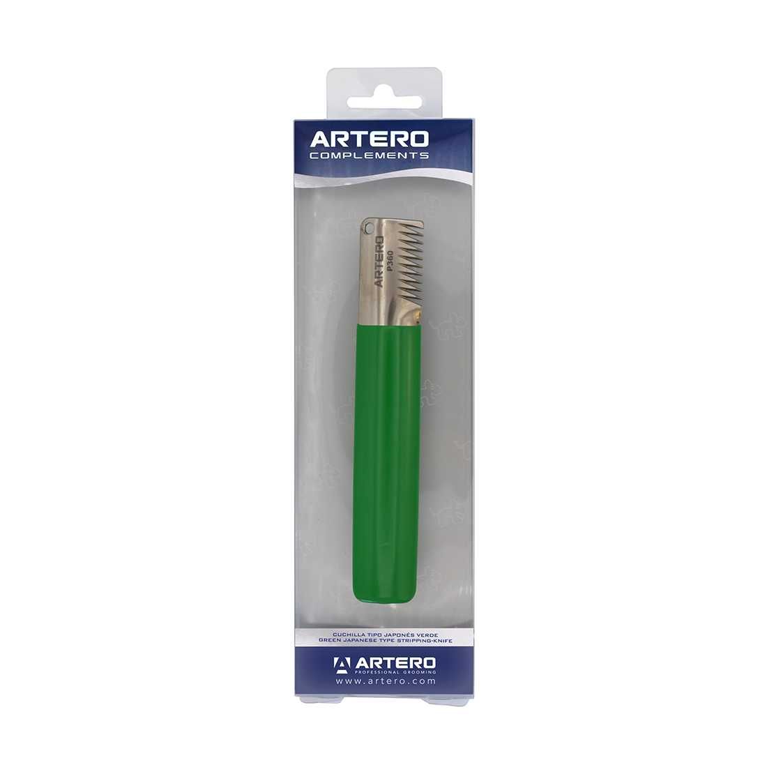 Зелений ніж для тримінгу собак Artero Stripping Green P360 Артеро