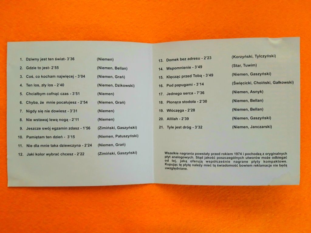 Czesław Niemen – Złote Przeboje (CD, 1998)