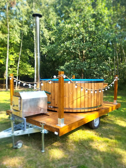 Jacuzzi mobilne Bania Balia oraz Sauna ogrodowa Siedlce Wynajem z dow