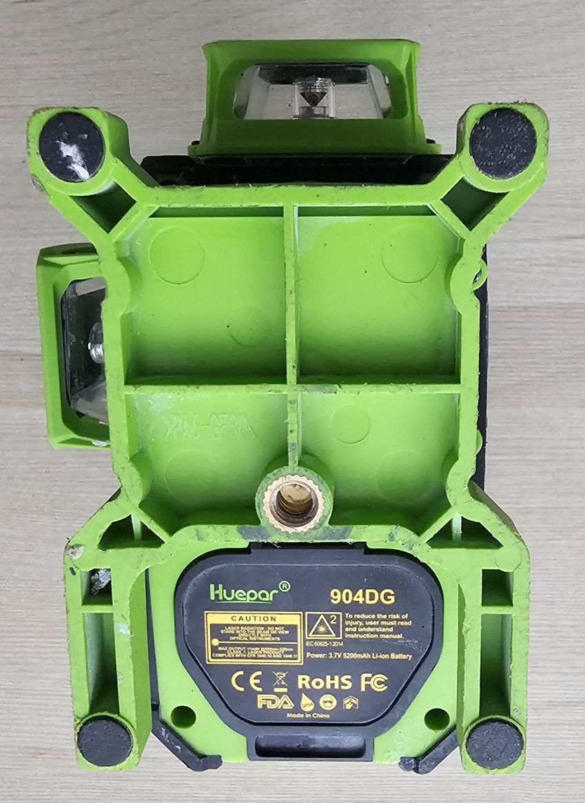 HUEPAR 904DG Aku Laser ZIELONY Wieloliniowy 360° 16-Lini Pilot ZESTAW