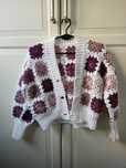 Sweter z kwadratów, handmade