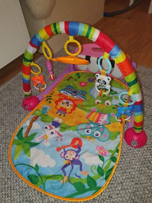 Mata edukacyjna z pianinkiem gryzaki grzechotki Dream World MalPlay