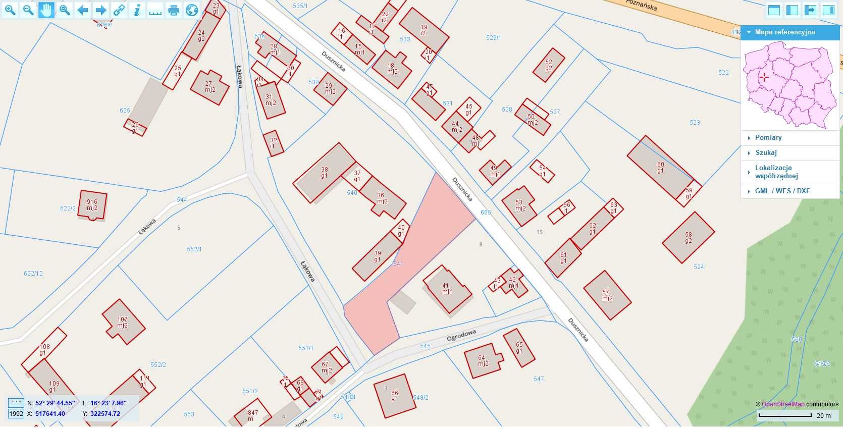 Działka budowlana 1060m2 Podrzewie ul. Dusznicka, gmina Duszniki