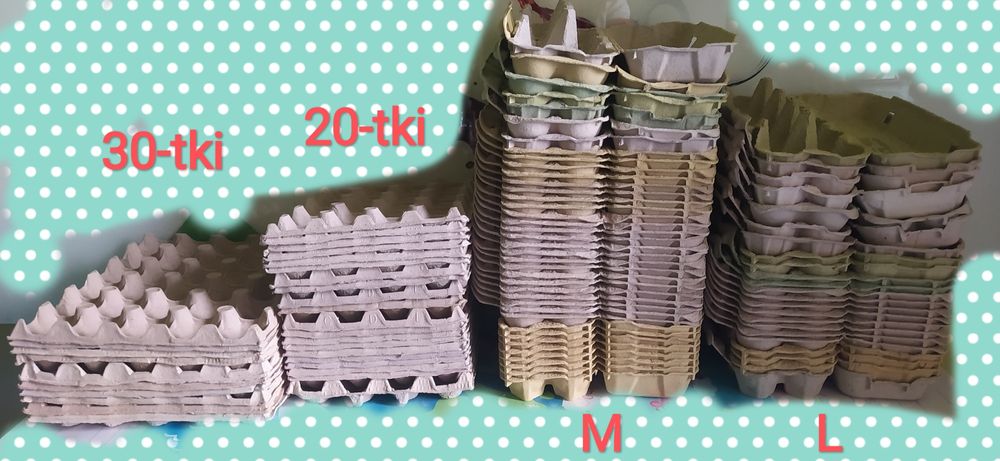 106 szt. Wytłaczanki do jajek, na 10, 20, 30 sztuk jajek+pojemniki róż