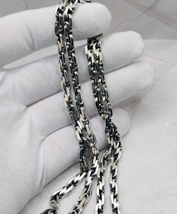 Срібний ланцюжок 80г "Біт" чоловічий мужская серебряная цепочка 925