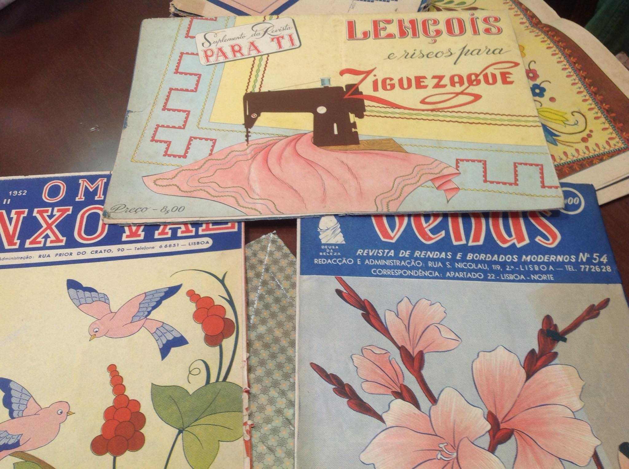 51 revistas de lavoures, crochet, bordados, p. Cruz,etc anos 40/50/60