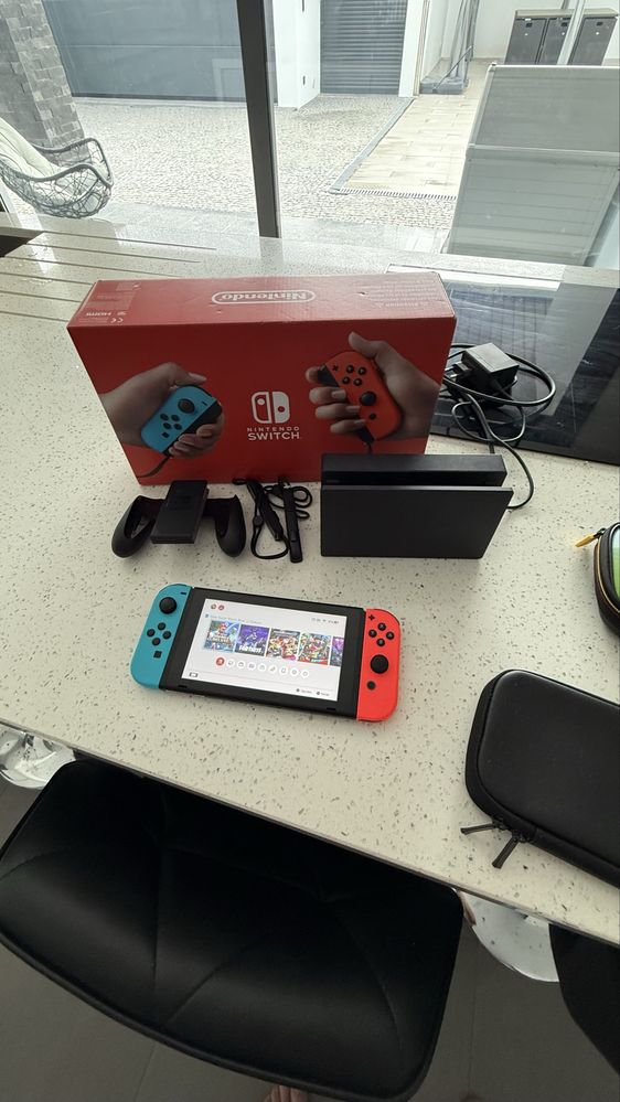 Nintendo switch v2 completamente nova com 3 jogos