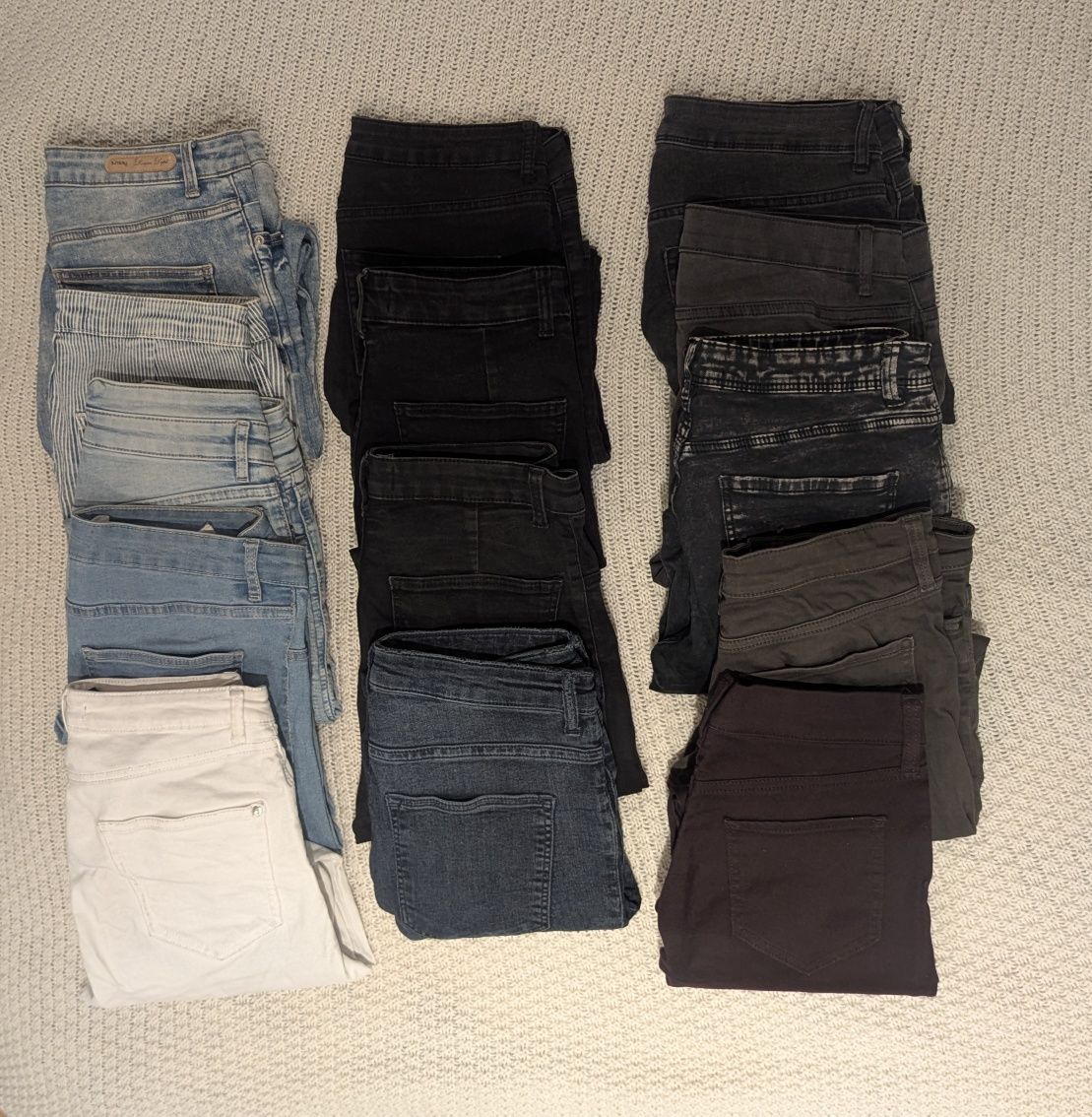 Paczka 14 spodni skinny jeans rurki ZARA H&M F&F SinSay 36-38