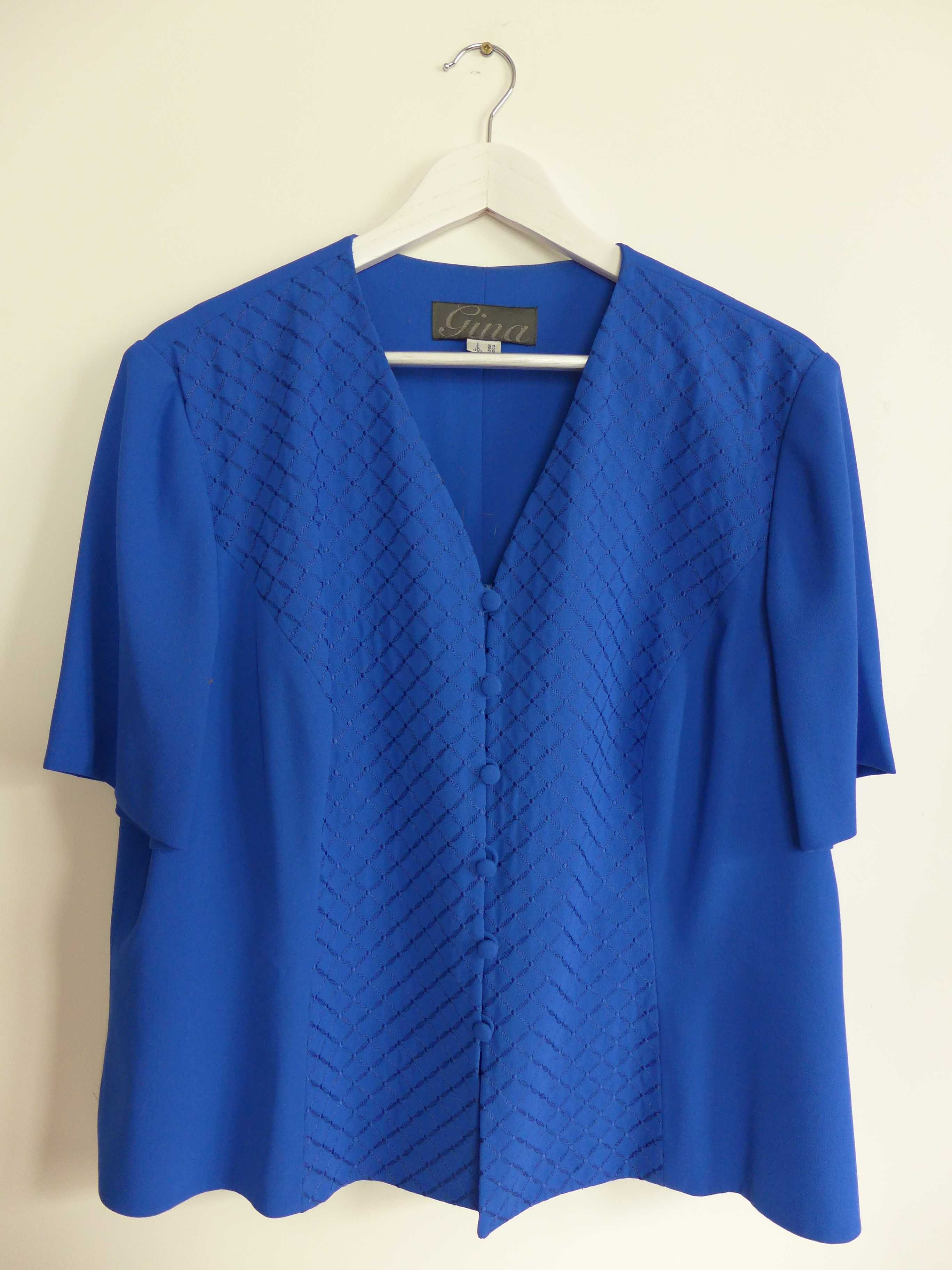 LUKSUS garsonka 3 części marynarka bluzka spódnica 48 22 3XL 4XL XXXL