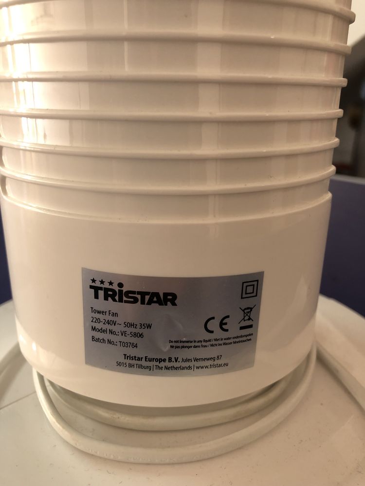 Coluna de Ar TRISTAR VE-5806 (3 velocidades - 25 W - Diâmetro 18.5 cm)