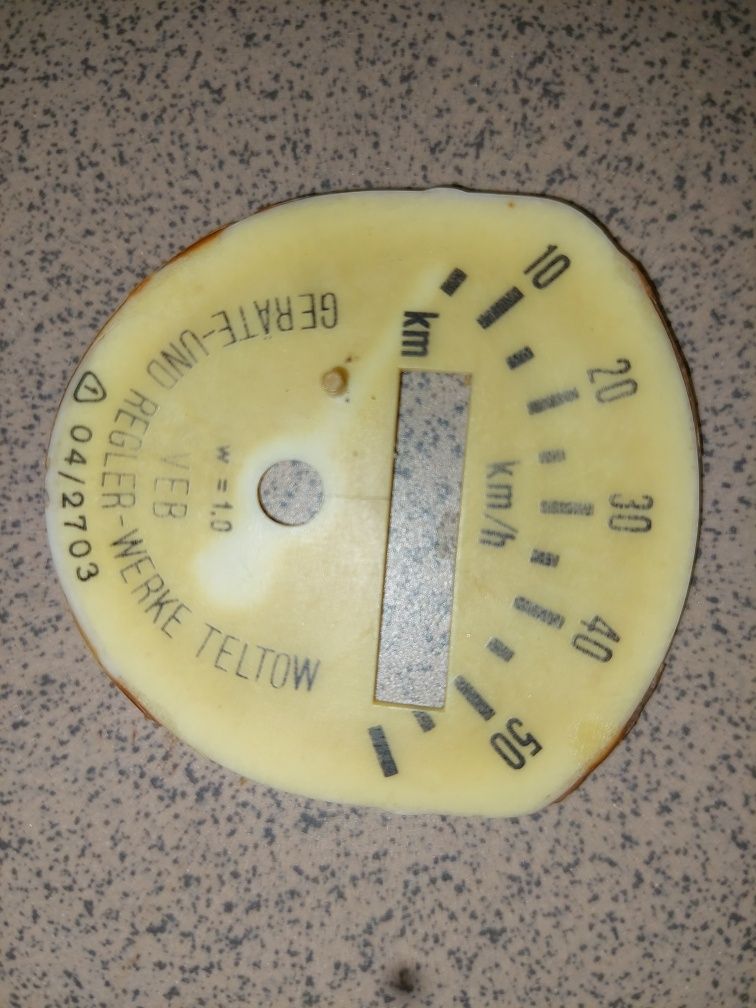 Oryginal ddr tarcza licznika predkosciomierza simson sr2 cyferblat