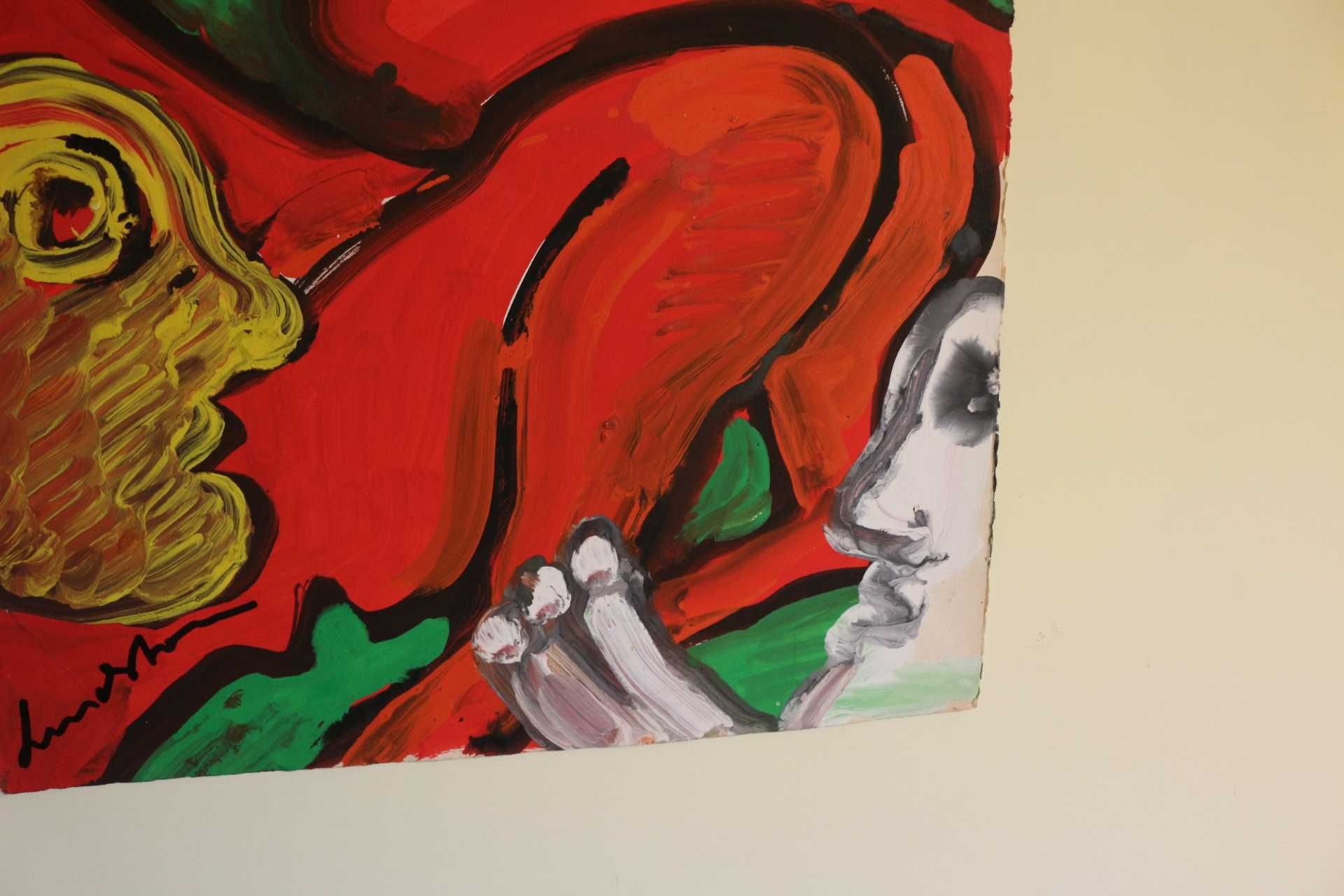 Pintura BENGT LINDSTROM Óleo s/ papel Assinado e Certificado 76x56,5cm