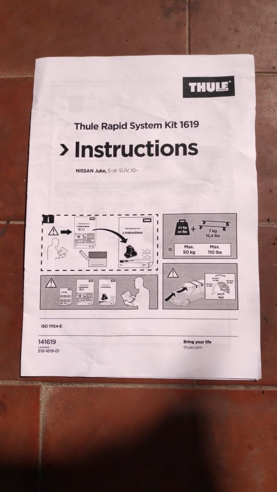 Thule kit 1619 nissan juke