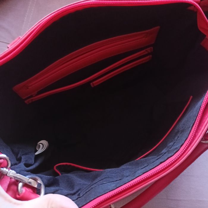 Torba czerwona mohito naszywki torebka do ręki na ramię