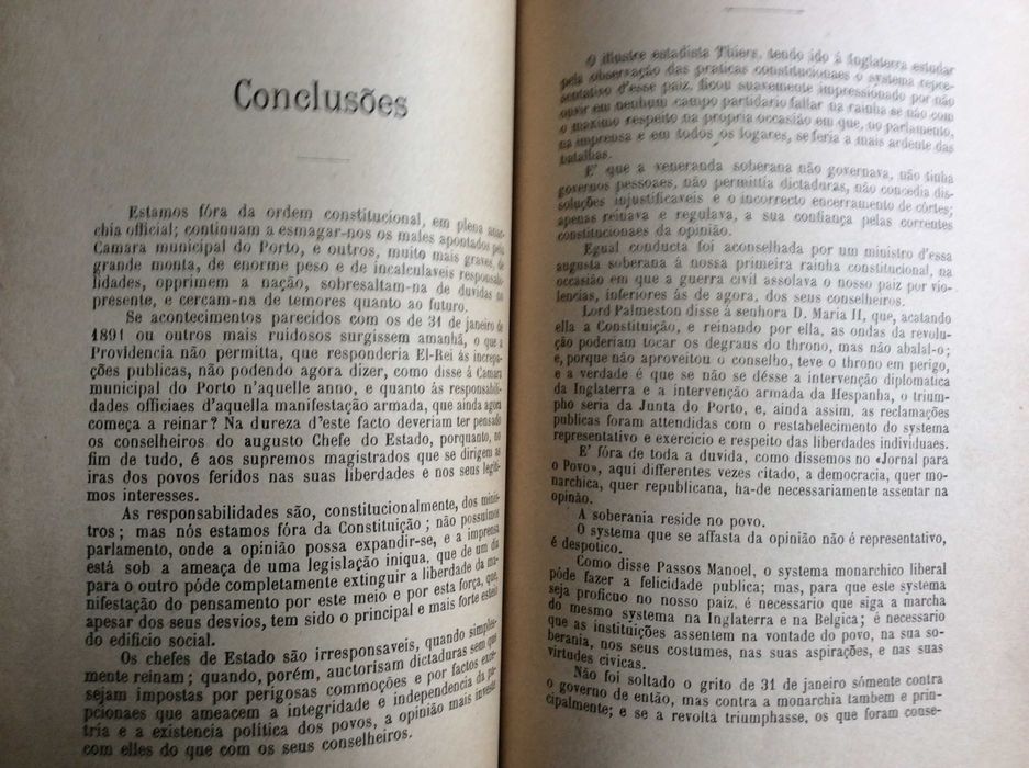 A Situação do Paiz - Abalos da Sociedade Portugueza, 1895. Raro