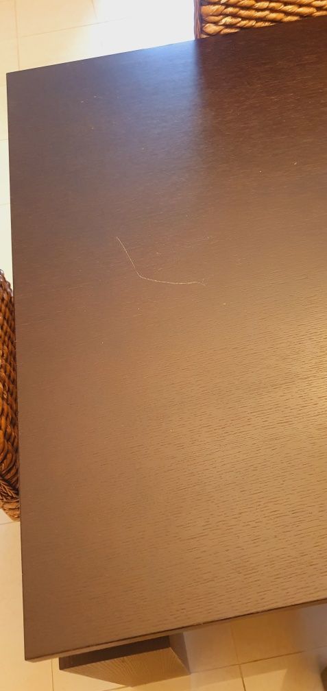 Mesa de Jantar extensível com abertura fácil - Carvalho escuro