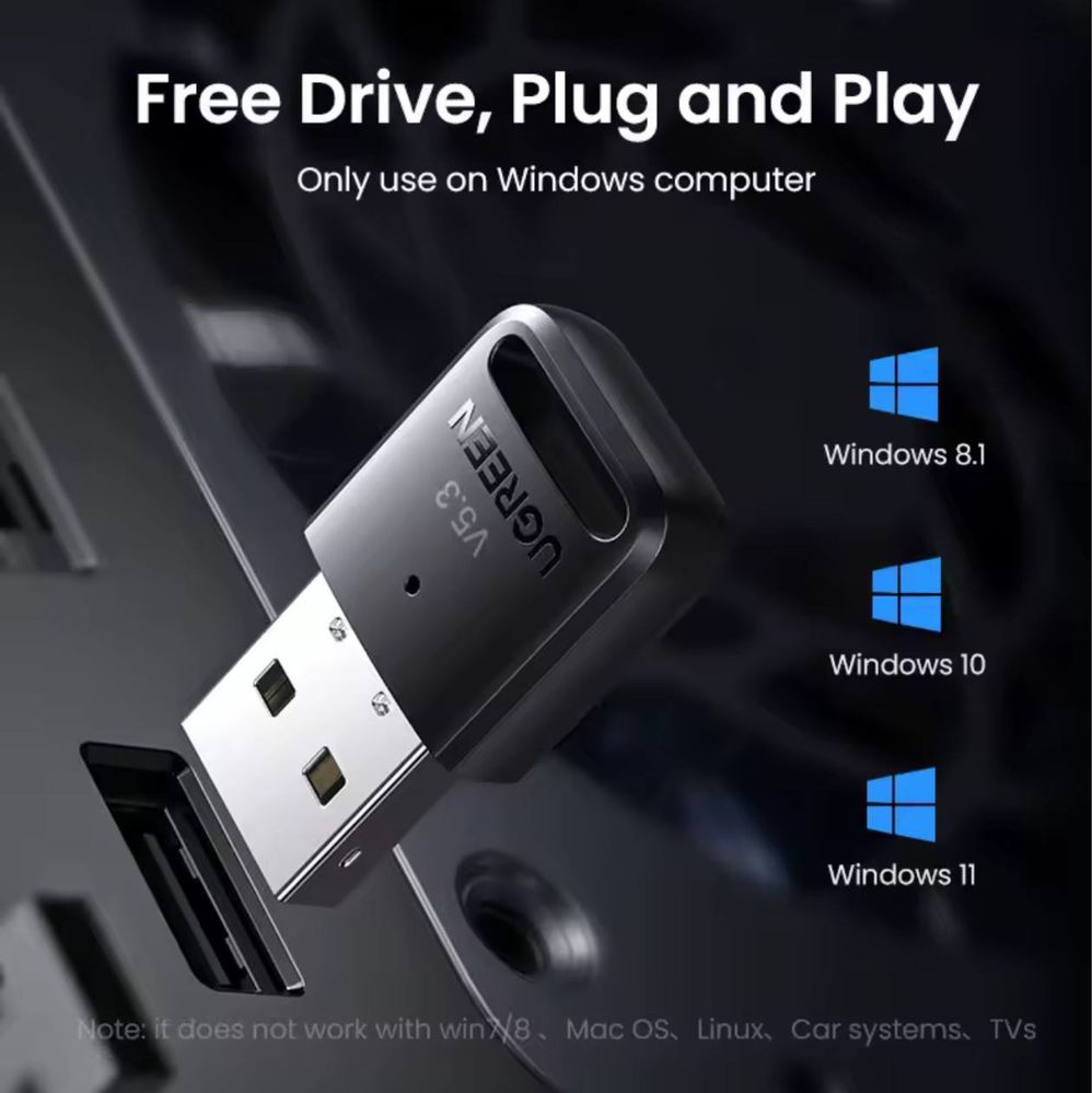 Bluetooth 5.3 ugreen адаптер для windows