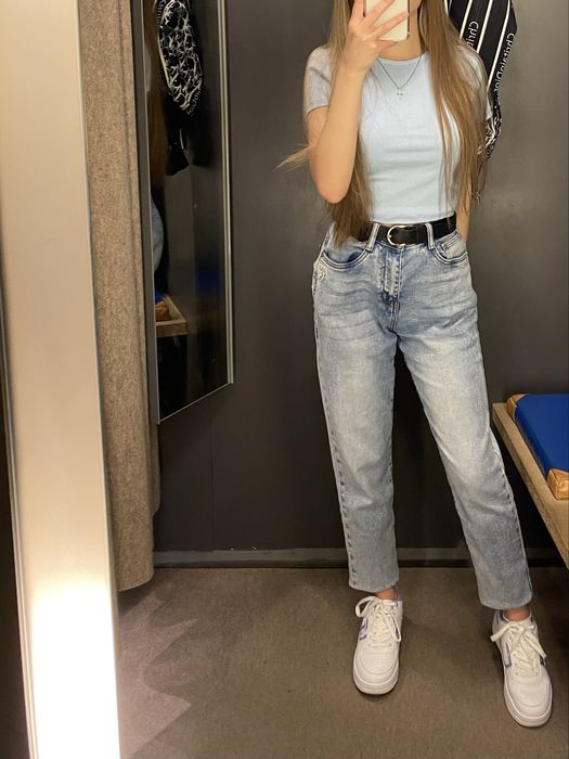 Стильні джинси MOM, висока посадка