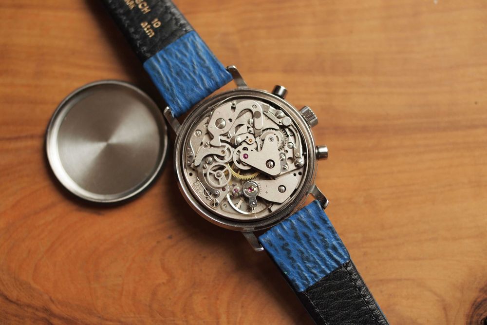 NELCO racing vintage chronograph - stalowa koperta 37,5mm - lata 70-te