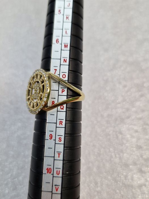 Złoty pierścionek z cyrkoniami Nowy PR 585 rozm 16