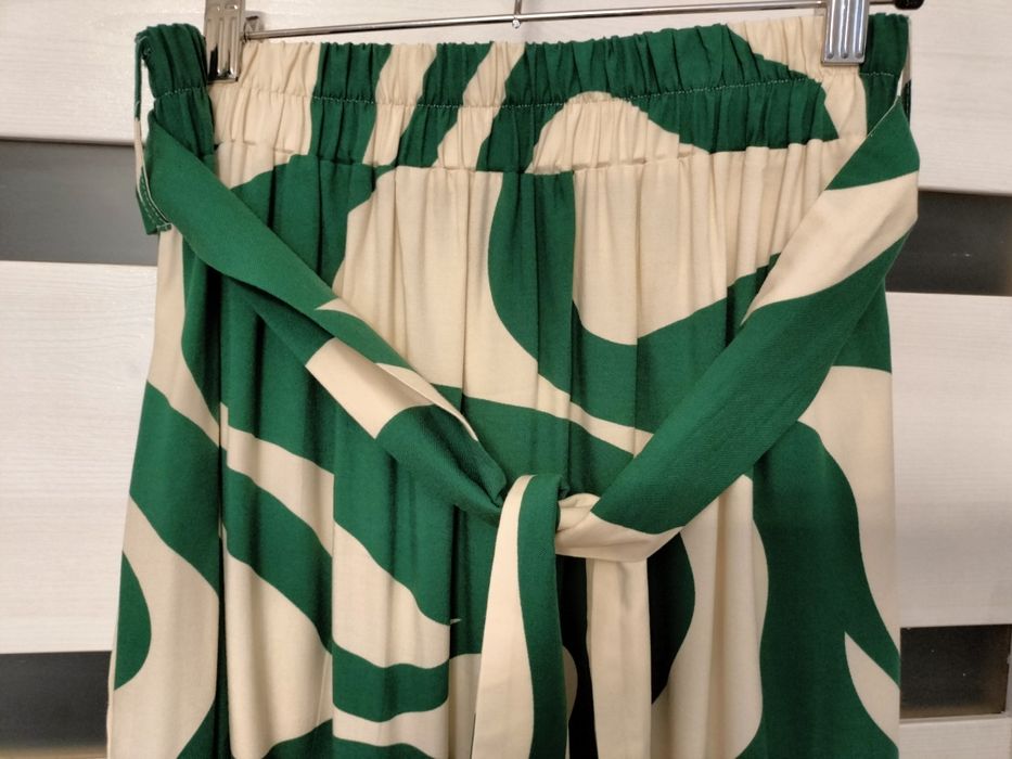 Spódnica il piu M długa zielono śmietanowa