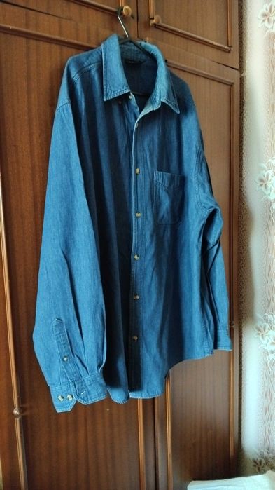 Джинсовая рубашка р.XL