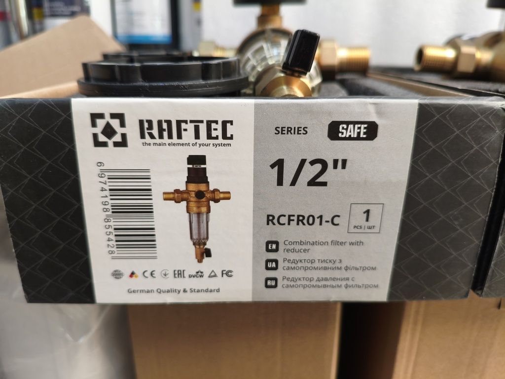 Фільтр  з редуктором  холодна і гаряча вода RAFTEC