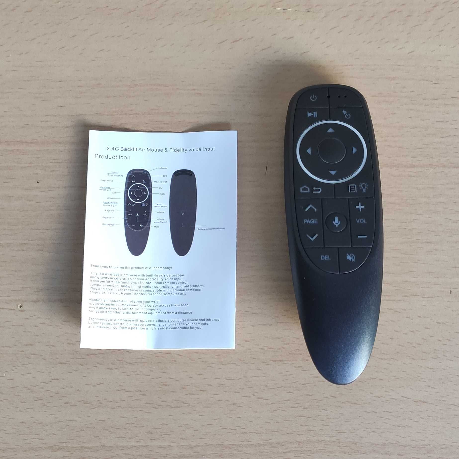 Comando Rato Air Mouse G10S PRO Controlo Remoto Giroscópio Box Android