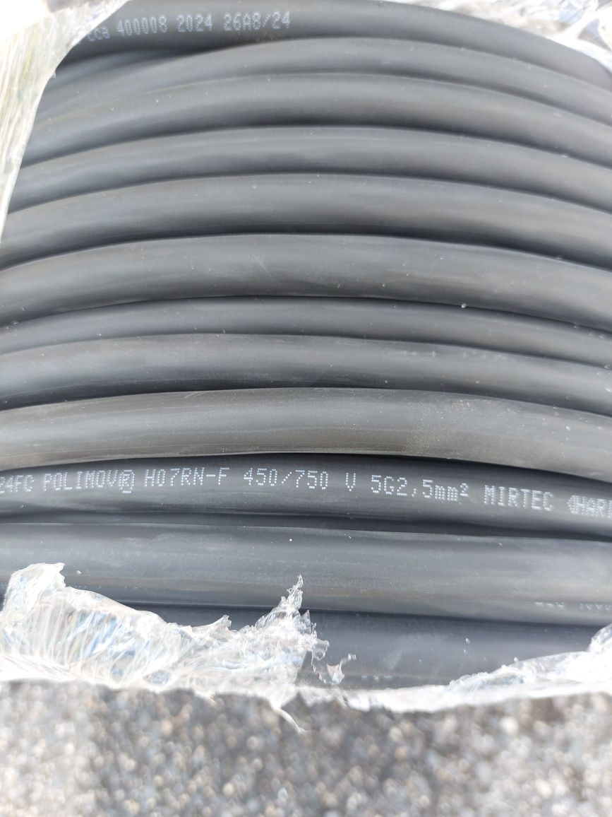 Cabo eletrico 5x2.5mm H07RNF 5G2.5mm²  Borracha FBBN 100Mt