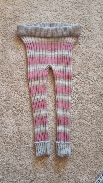 Cubus spodnie legginsy 100% wełna merino  92