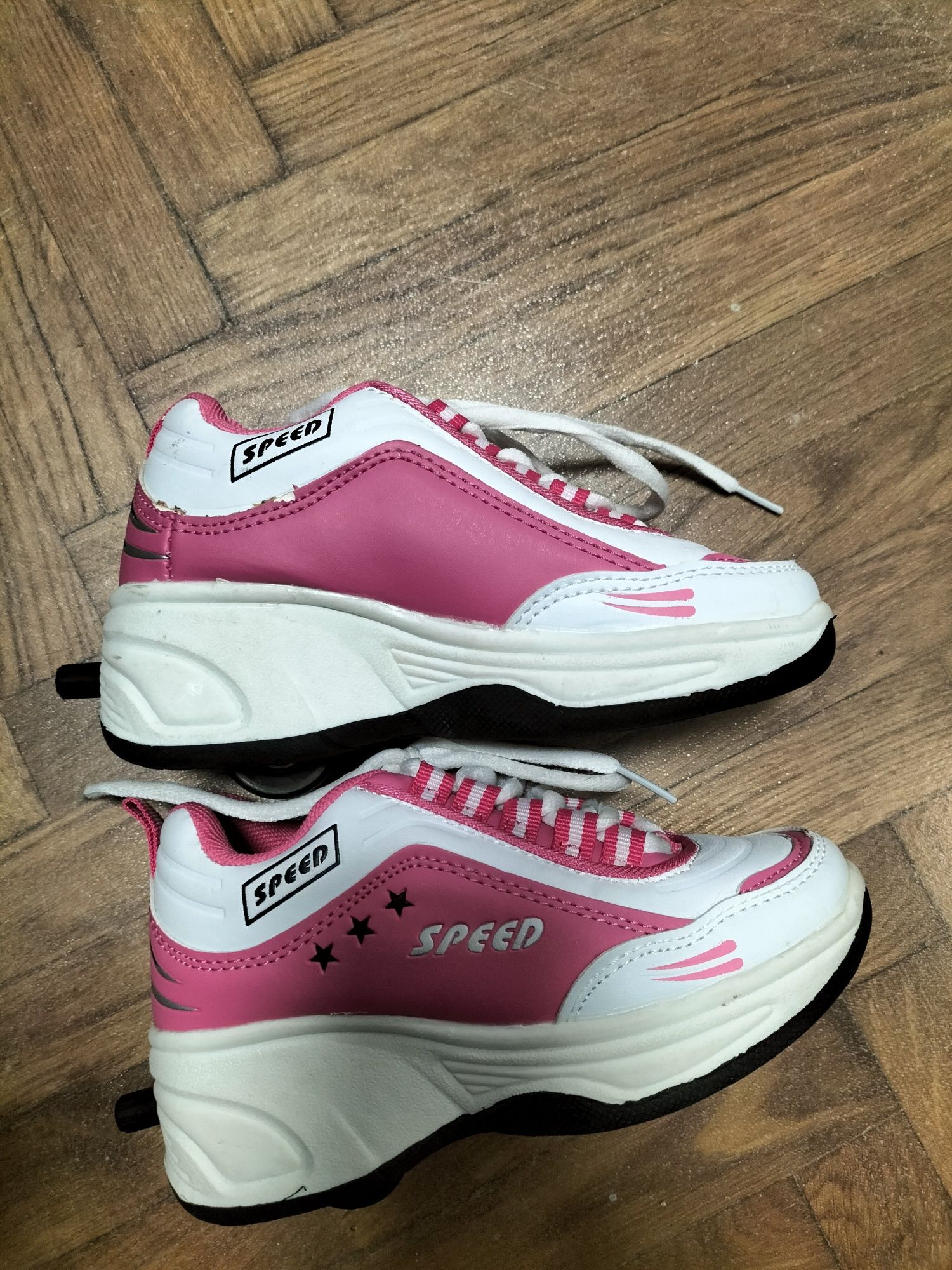 Buty rolki różowe